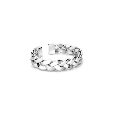 Inel Woven Ring din argint 925 placat cu platina, reglabil